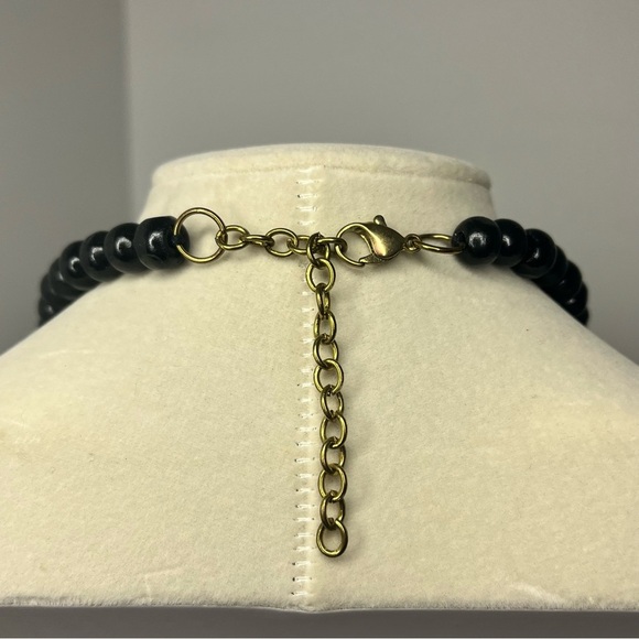 Vintage Buffalo Horn Black Bead Necklace - Picture 4 of 4